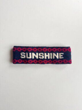Vintage MURRAY MERKLEY Sunshine Intarsia Wool Knit Headband